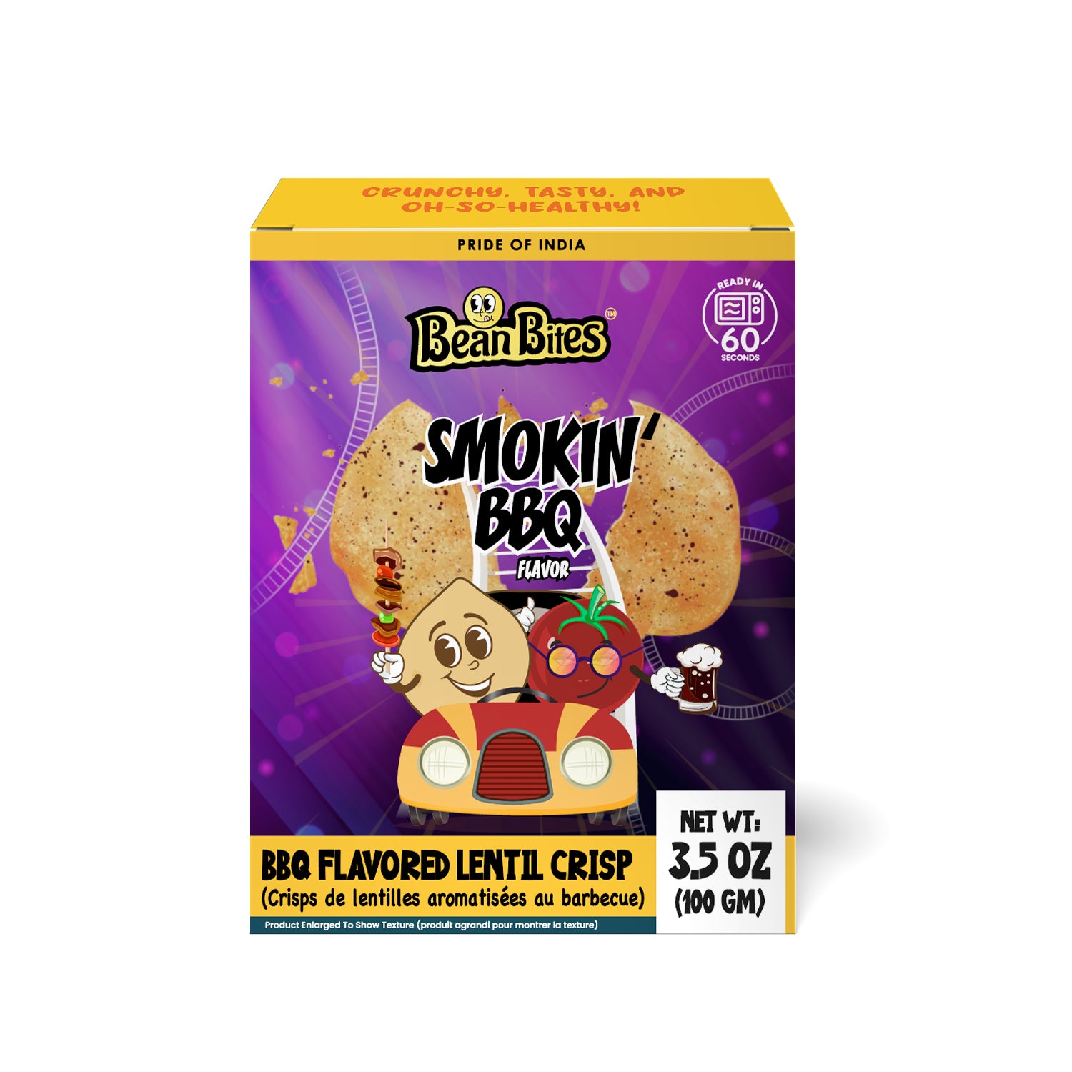 Bean Bites Smokin’ BBQ Lentil Crisp - Pride Of India