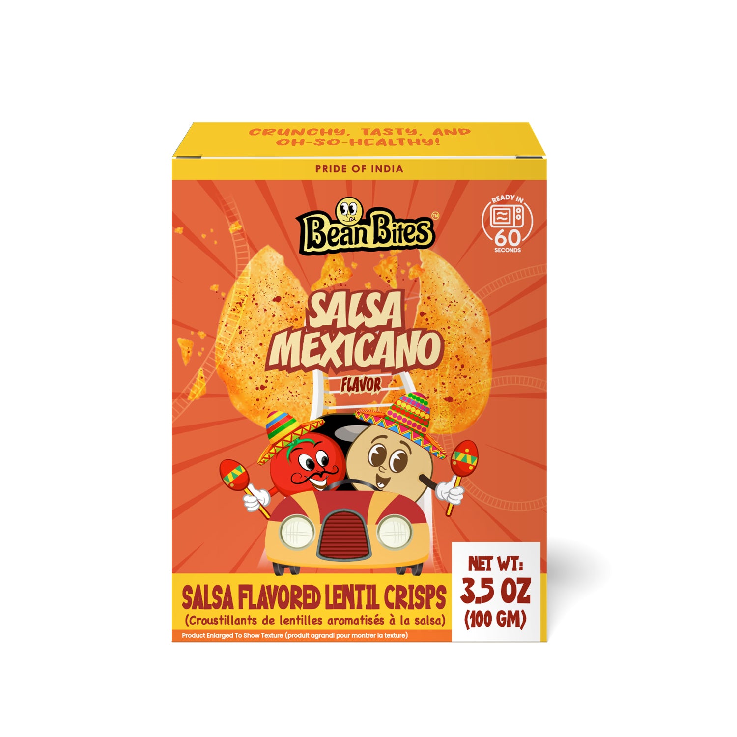 Bean Bites Salsa Mexicano Lentil Crisp - Pride Of India