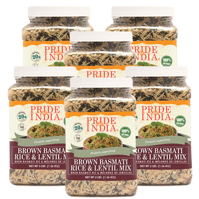 Indian Brown Basmati Rice & Lentil Kitchari Mix - Protein Superfood Jar - Pride Of India