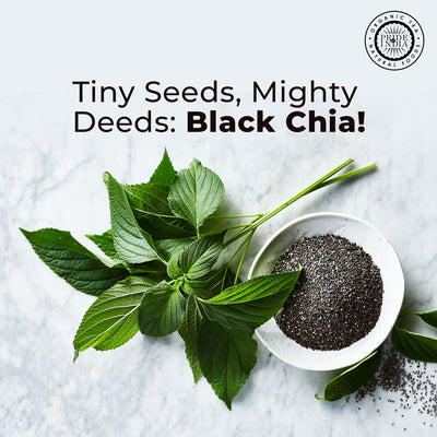 Whole Black Chia Seeds - Omega-3 & Calcium Superfood Jar - Pride Of India