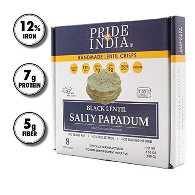 Salty Black Bean Namkeen Papadum Lentil Crisp - Pride Of India