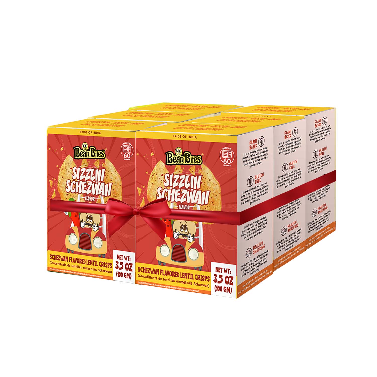 Bean Bites Sizzlin Schezwan Lentil Crisp - Pride Of India