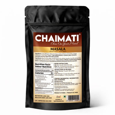 Chaimati Unsweetened Masala Chai Mix, 2 LB (908 gm) | No Added Sugar, Gluten Free, Dairy Based | Instant Powdered Tea, Makes 75 Cups | Cinnamon, Ginger, Cardamom | Ready in Seconds | Hot or Iced