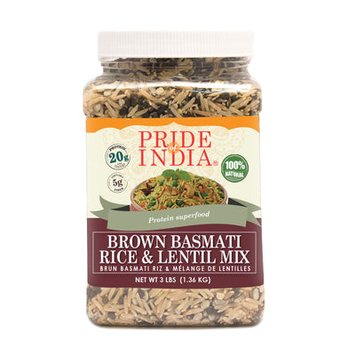 Indian Brown Basmati Rice & Lentil Kitchari Mix - Protein Superfood Jar - Pride Of India