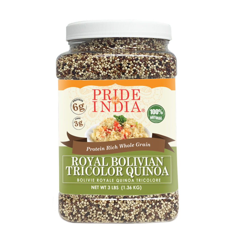 Three Color Quinoa Protein Rich Whole Grain Jar