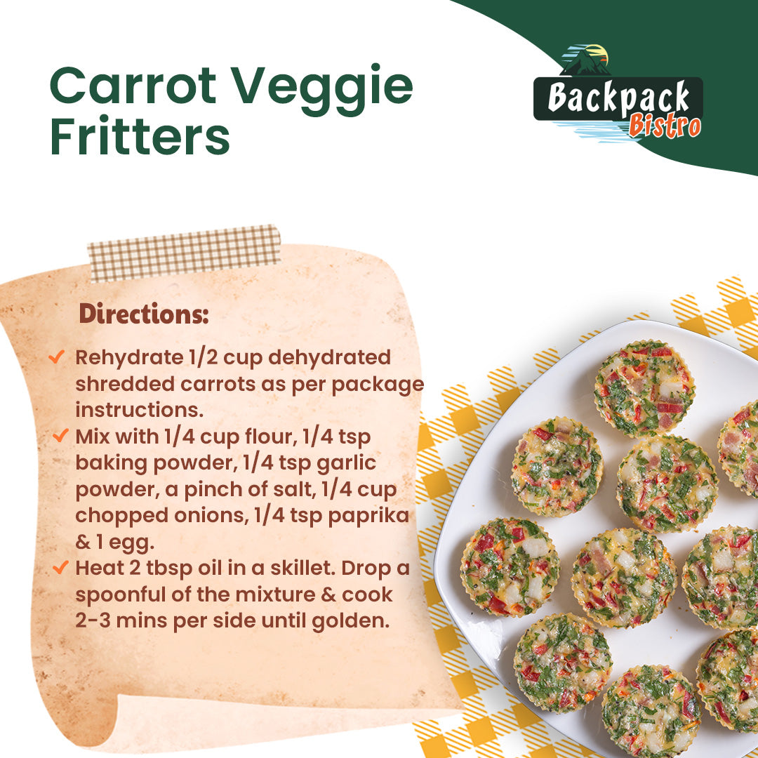 Backpack Bistro Dehydrated Shredded Carrots 14.8 oz (420 g) - Pride Of India