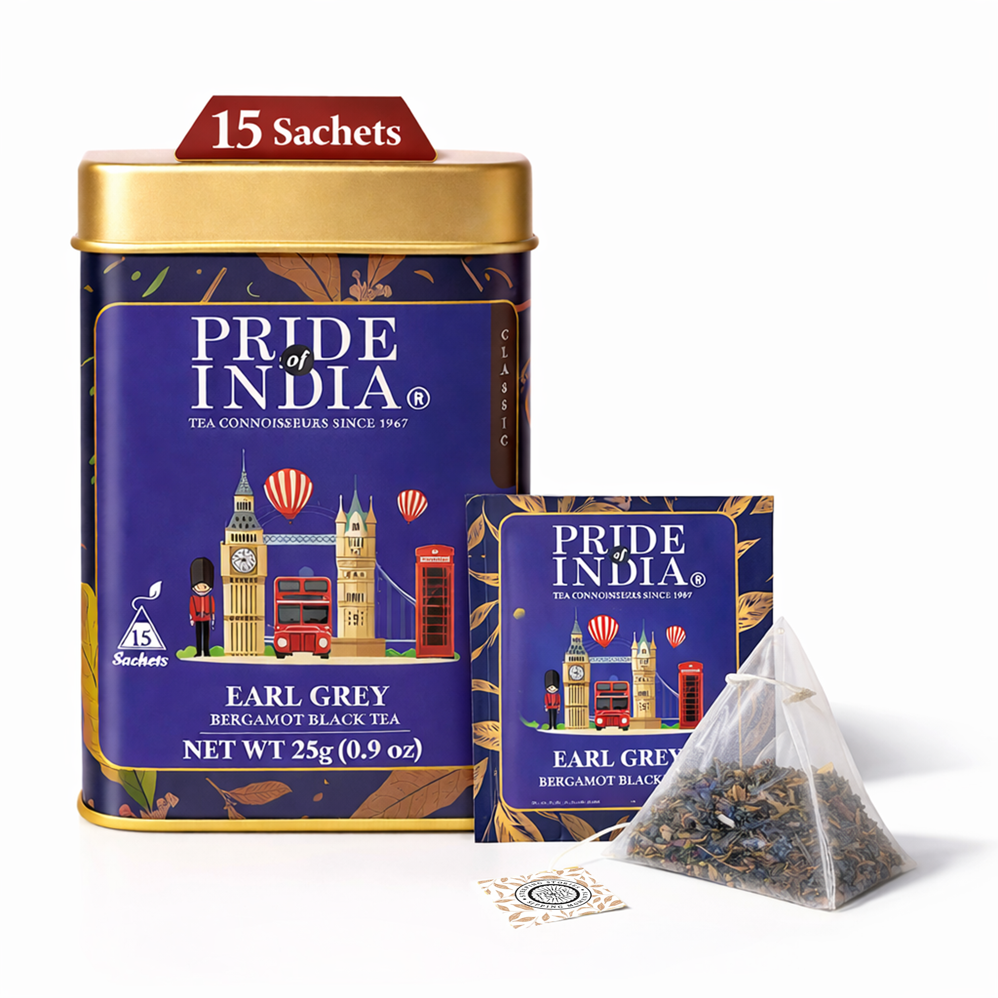 Earl Grey - Bergamot Black Tea Bags - Pride Of India