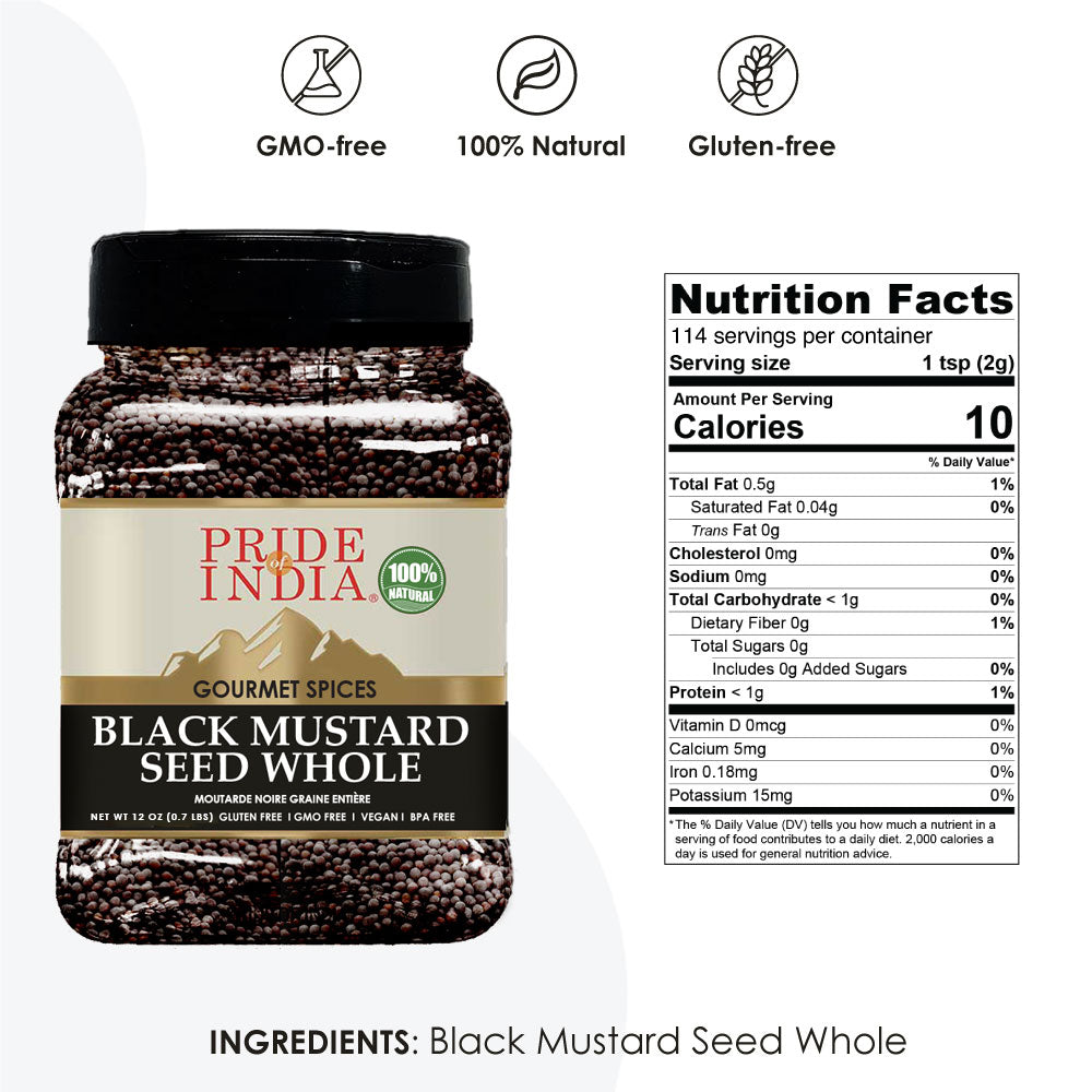 Gourmet Black Mustard Seed Whole - Pride Of India