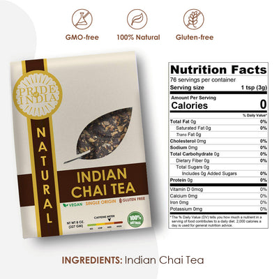 WHOLETEA Natural Chai Royale Full Leaf Tea - Pride Of India