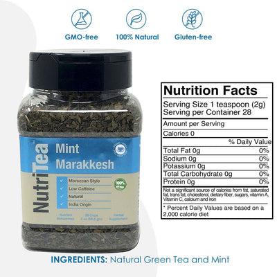 NUTRITEA Natural Herbal Health Loose Leaf Tea Jars - Pride Of India