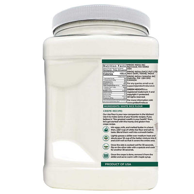 White Rice Flour - 2.2 Pound / 1 KG Jar by Green Heights - Pride Of India