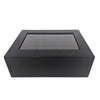 Wooden Black Matte Finish Tea Chest, 6 Chambers - Holds 90 Tea Bags - Pride Of India