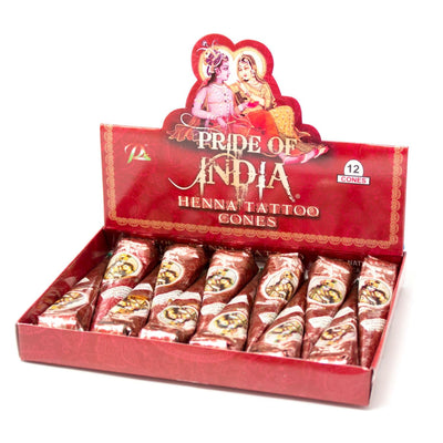 Herbal Henna Tattoo Mehendi Paste - BUY 1 GET 1 FREE  - 1.25oz Tube (100% Natural) - Pride Of India