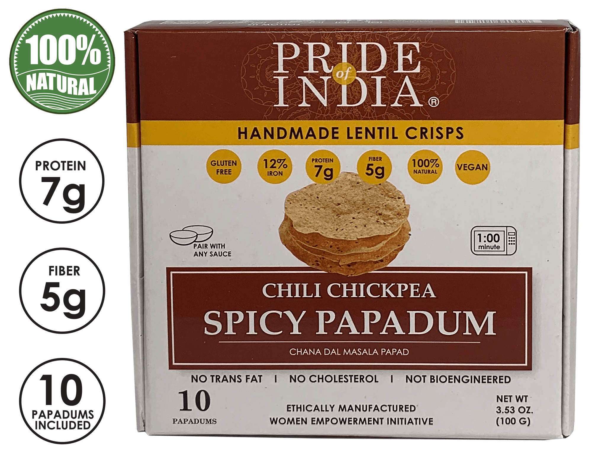 Spicy Chickpea Masala Papadum Lentil Crisp - Pride Of India